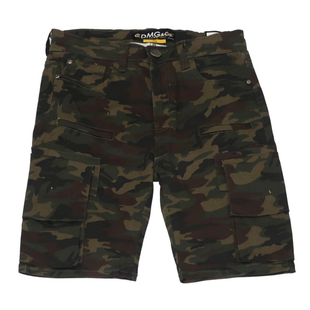 CALIBER DENIM SHELL BACK CAMO MENS SHORTS
 NWT.